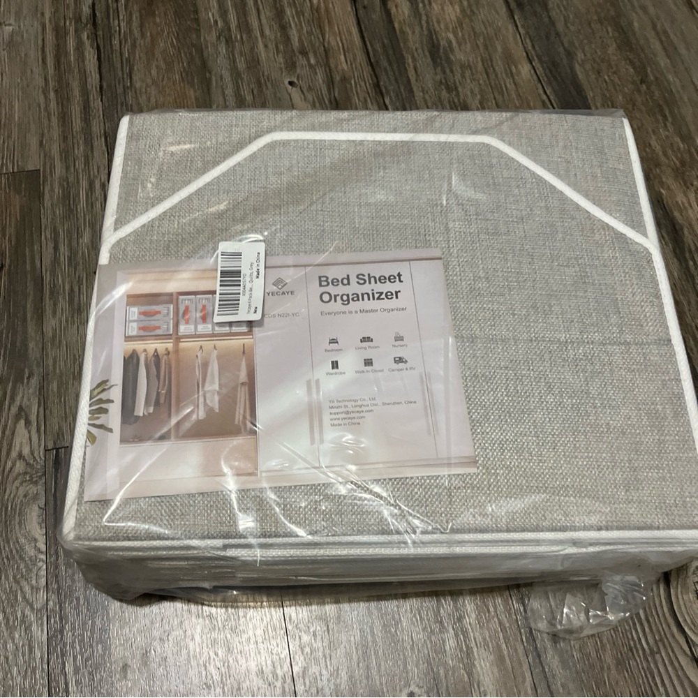 Gray Bed Sheet Organizer